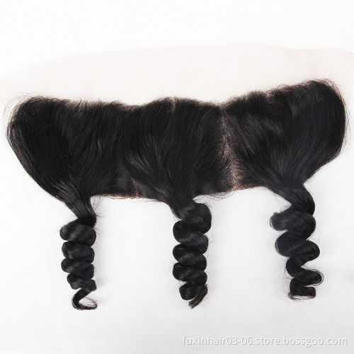 Raw Mink Brazilian Extension Human Weave With Closure Frontal Deep Loose Wave Virgin Hair Frontal And Bundles Human Hair